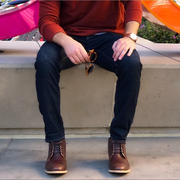 MEN’s BOOT man made leather -Brown NWT - Picture 4 of 8